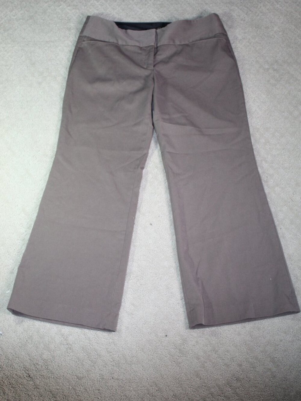 Express Editor Pants Sz 12S Light Brown Flare Dress Career Office Stretch Pants